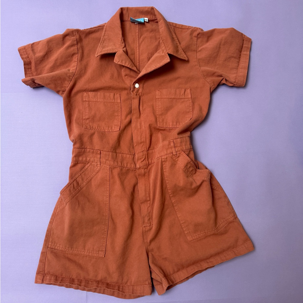 Big Bud Press Terracotta Shorts Jumpsuit Coveralls